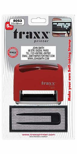 Picture of R/STAMP DIY TRAXX 5 LINES RED/BLACK